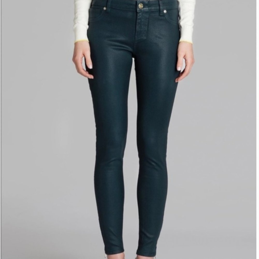 Ted Baker - Green Anna Wax Skinny Jeans Size 28